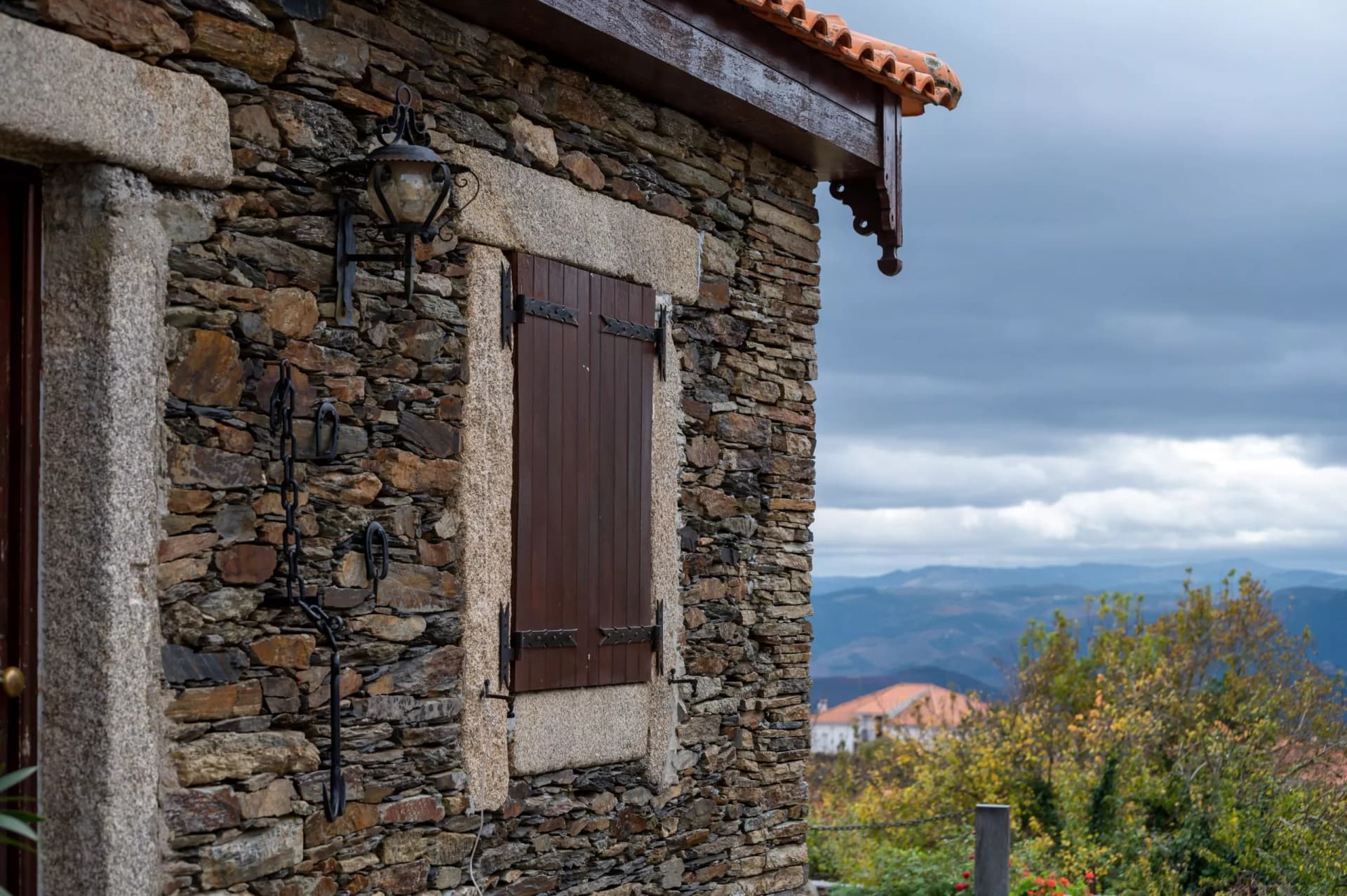 View of old village Provesende in heart of Douro river valley in autumn, wine making industry in Portugal