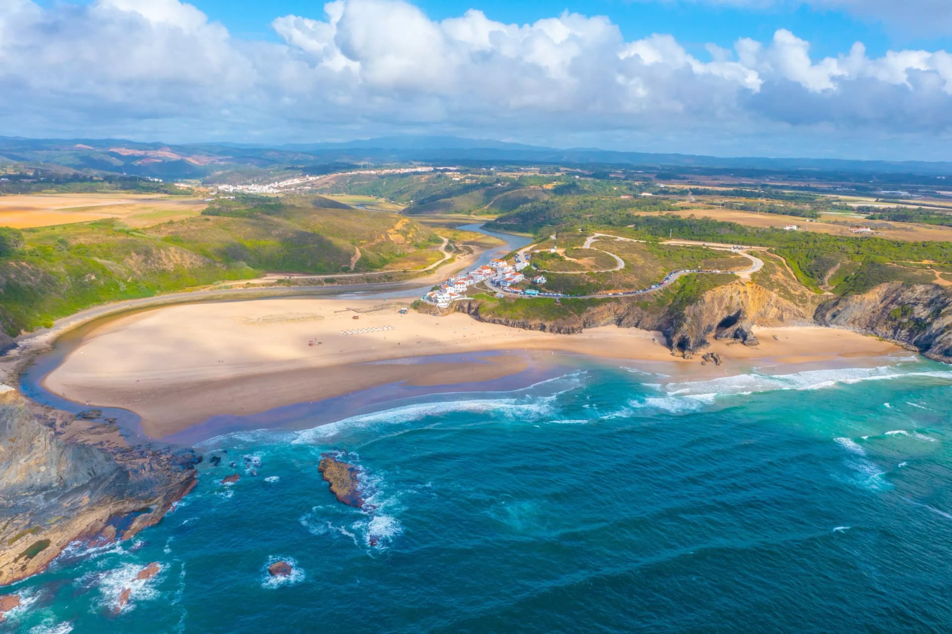 View of Praia de Odeceixe in Portugal