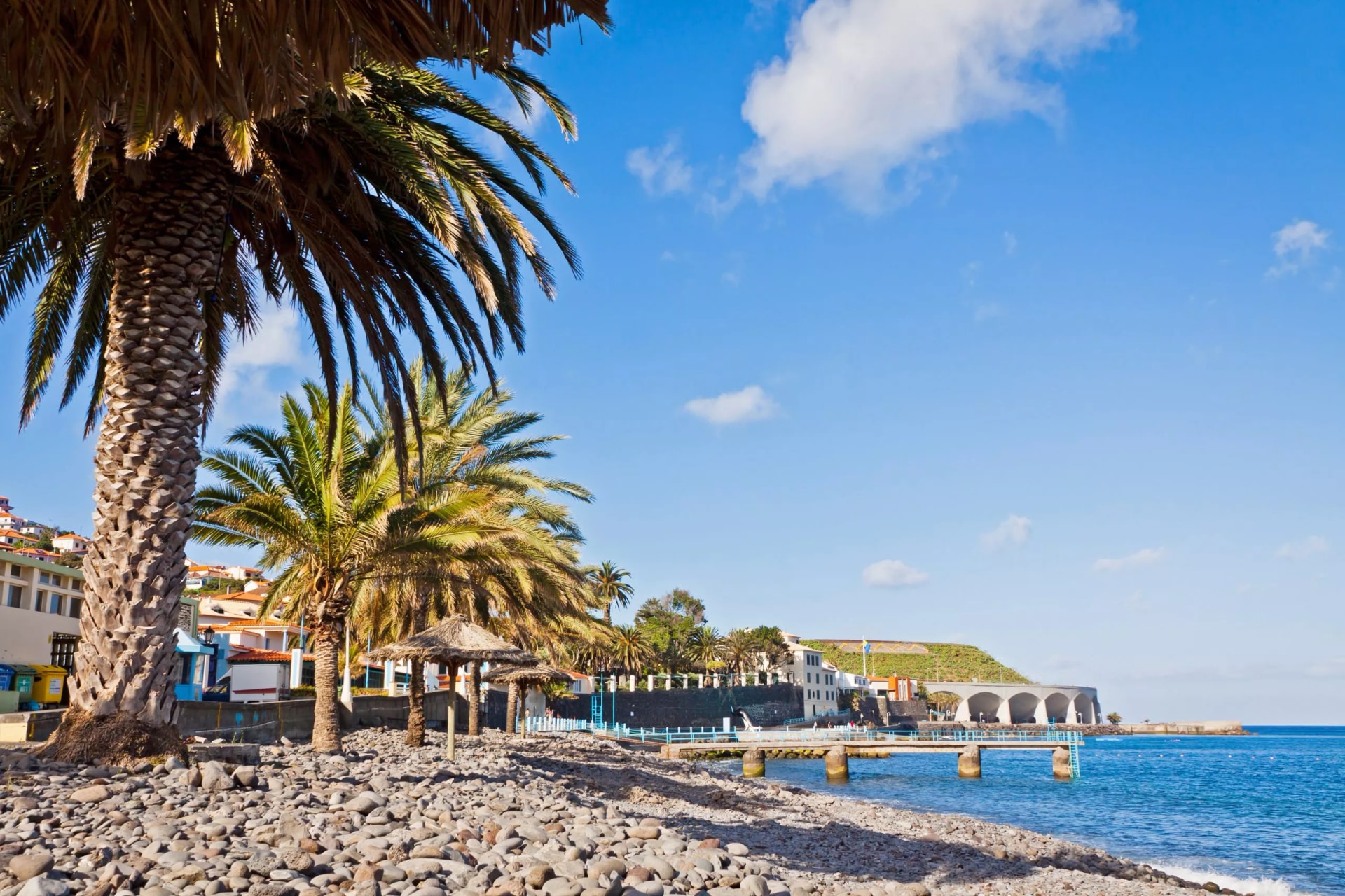 Beach in Santa Cruz, Madeira island, Portugal